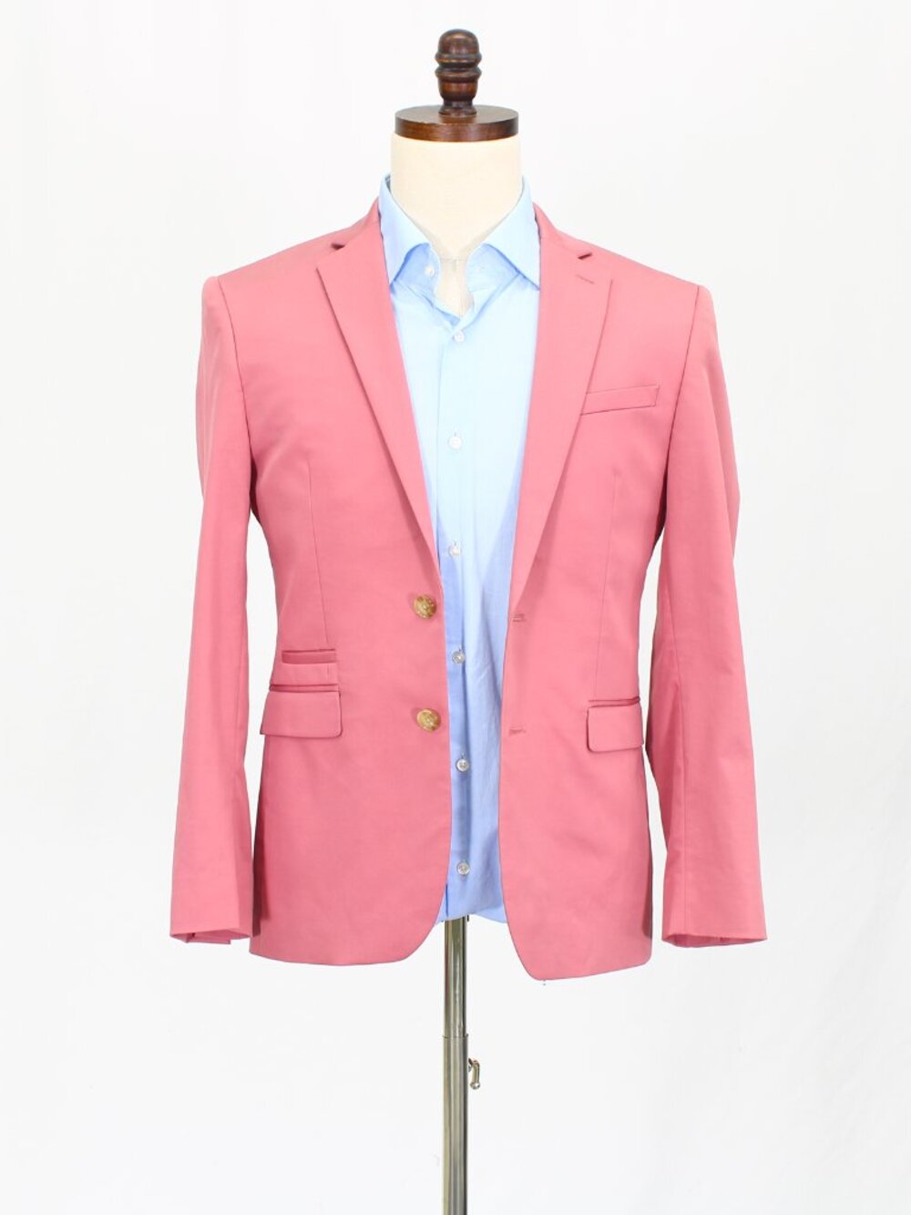 Express 36S 30x29 Pink Full Suit 2-Button Solid R860 - Picture 6 of 15
